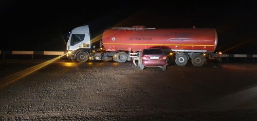 В Ташлинском районе произошло столкновение между автомобилями «Ивеко» и «БАД»