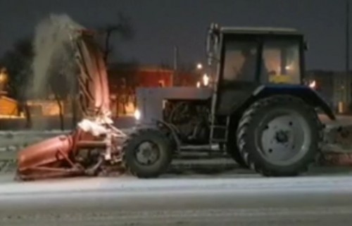 В Оренбурге за ночь в Южном округе вывезли 1540 кубометров снега