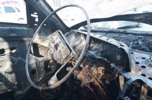 В Орске ночью сгорел Лэнд Ровер Дискавери 3