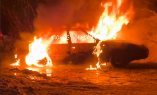 В Оренбурге сгорел автомобиль Daewoo Nexia