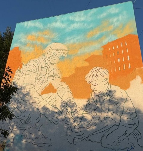 Новое граффити украсит фасад одного из жилых домов в Оренбурге