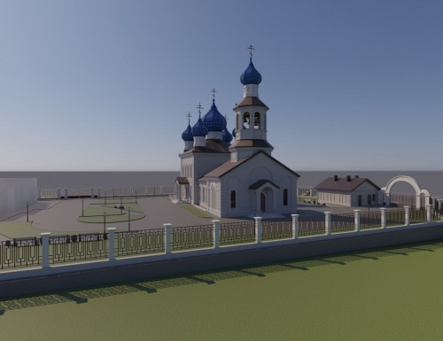 В Оренбурге построят пятиглавый храм с 31-метровой колокольней
