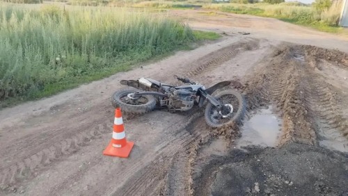 В Оренбурге опрокинулся лихач на мотоцикле