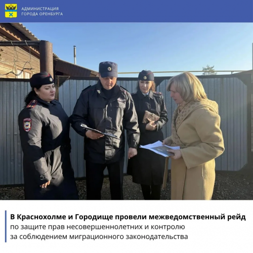 В сёлах Краснохолм и Городище провели профилактический рейд по защите детей