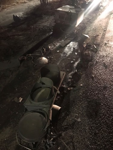 В Орске на улице Жуковского автомобиль «БМВ» снес светофор