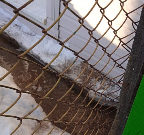 В Оренбурге на улице Набережная Сакмары вода затопила дом по самые окна