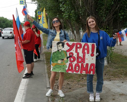 В Оренбурге встретили росгвардейцев - участников специальной военной операции