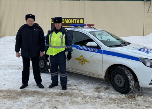 В Абдулинском районе сотрудники Госавтоинспекции помогли водителю вызволить автомобиль из кювета