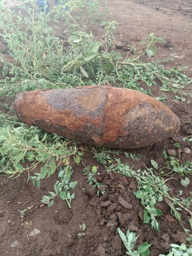 В Оренбурге сотрудником уголовного розыска осуществлялась охрана места обнаружения снаряда