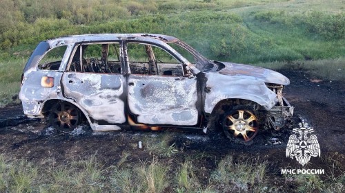 В Александровском районе человек сгорел в машине